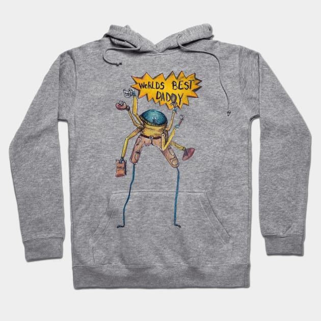 World Best Daddy Long Legs Hoodie by Animal Surrealism